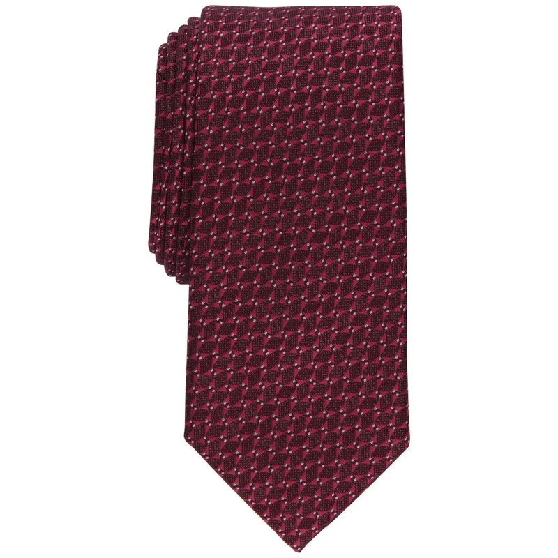 Alfani Men’s Burgundy Millbrook Slim Tie ABL341