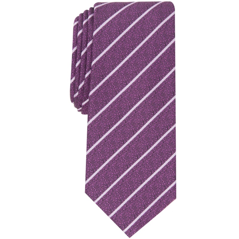 Alfani Men’s Purple Primrose Stripe Tie ABL294