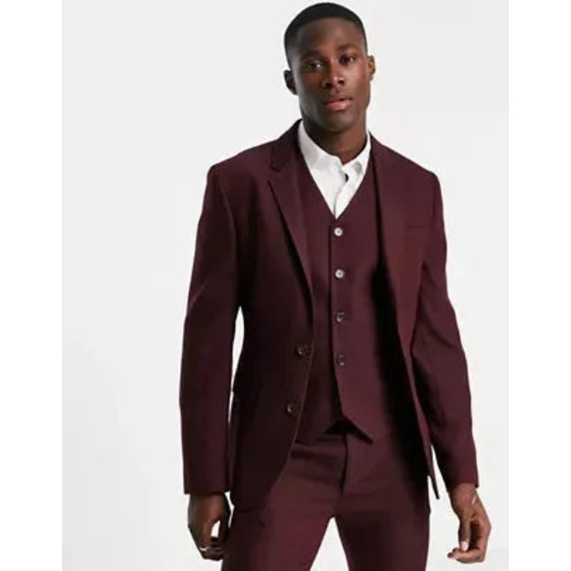 ASOS Design Men’s Burgundy Blazer ANF1726