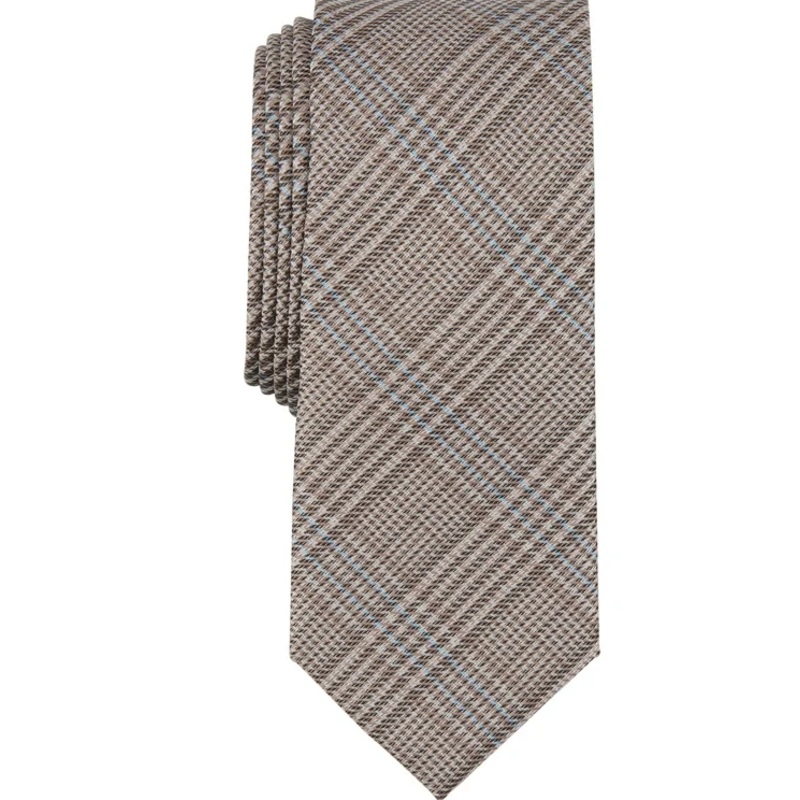 Bar III Men’s Beige Romford Plaid Tie ABL296