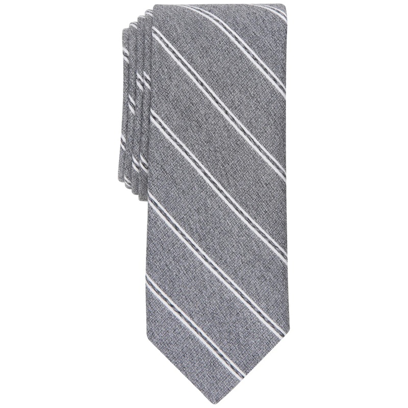 Bar III Men’s Gray Richardson Stripe Tie ABL445