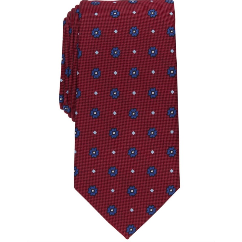 Club Room Men’s Burgundy Lasure Neat Tie ABL275