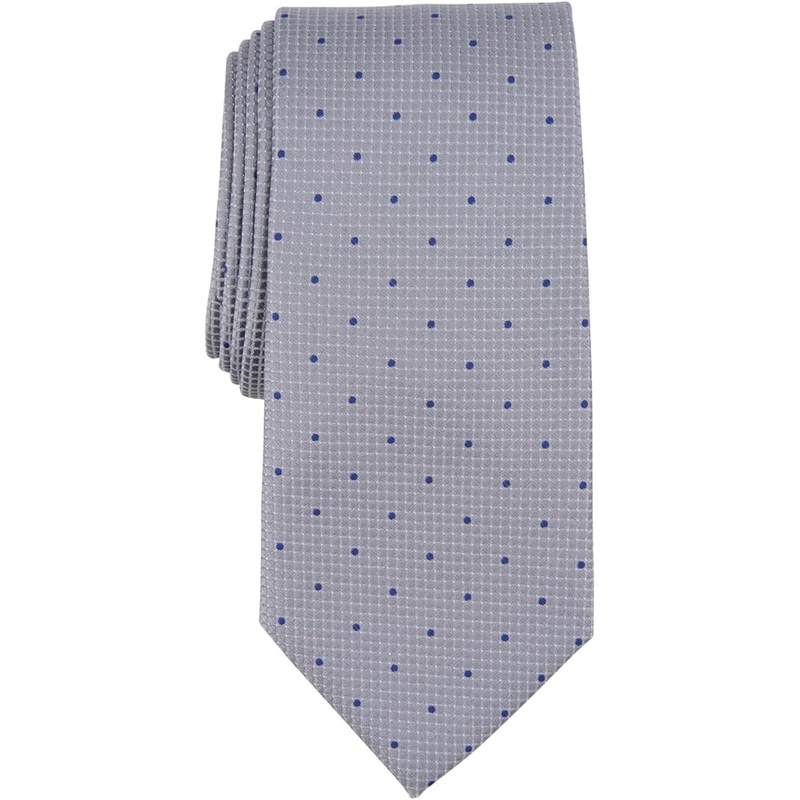 Club Room Men’s Light Gray Florence Dot Tie ABL311