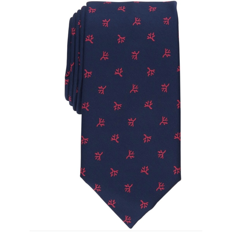 Club Room Men’s Navy Blue Classic Coral Neat Tie ABL316