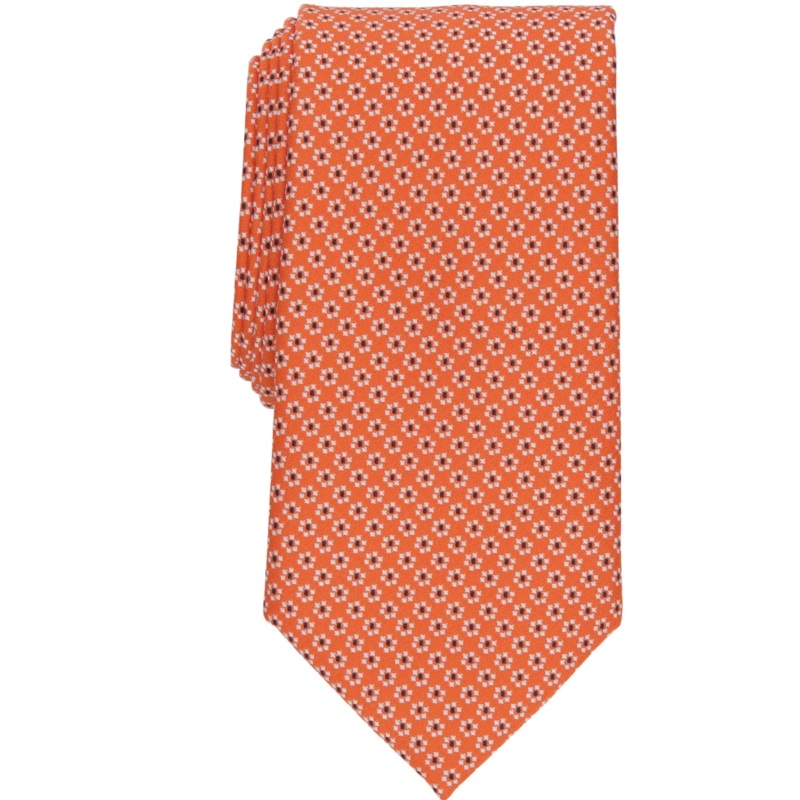 Club Room Men’s Orange Classic Floral Neat Tie ABL269