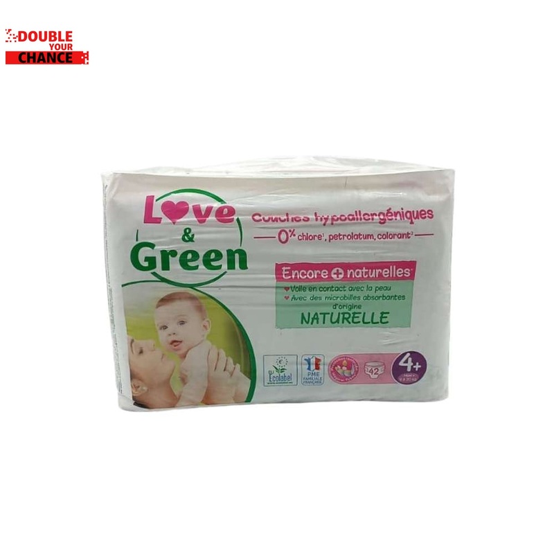 Love & Green Baby Diapers Hypoallergenic Size 4+ (9-20 kg) 42 Pcs  6