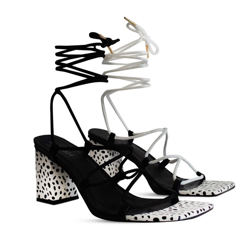 SMASH Women’s Black Ashley Block Heels Strappy Dress Sandals |SMASH In Lebanon