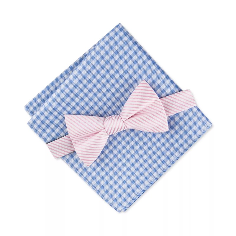 Tommy Hilfiger Men’s Multicolor Bow Tie & Pocket Square ABL369