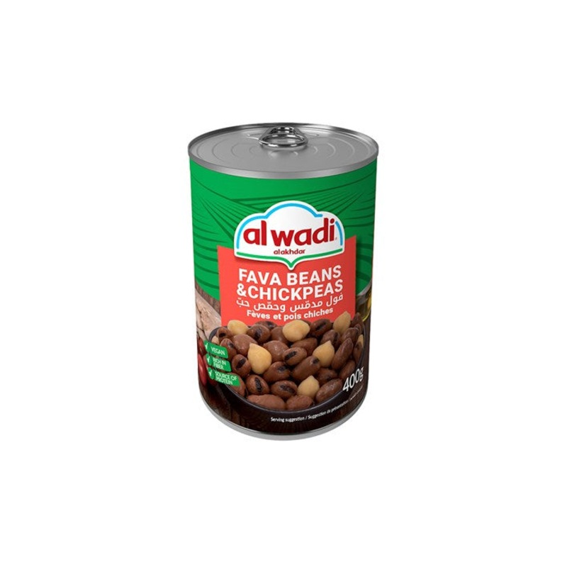 Al Wadi Al Akhdar Foul Moudammas & Chickpeas 400g | Al Wadi In Lebanon