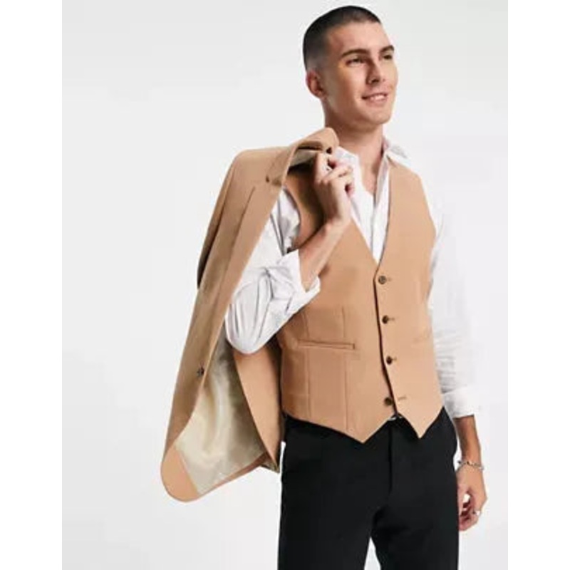 Asos Design Men’s Camel Vest ANF1795