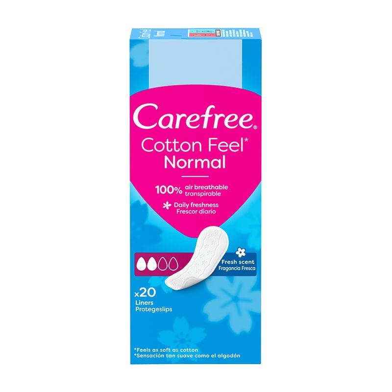 Carefree Cotton Feel Normal Panty liners Fresh Scent 20Pcs