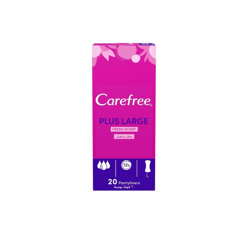 Carefree Plus Large Panty Liners Fresh Scent 20Pcs