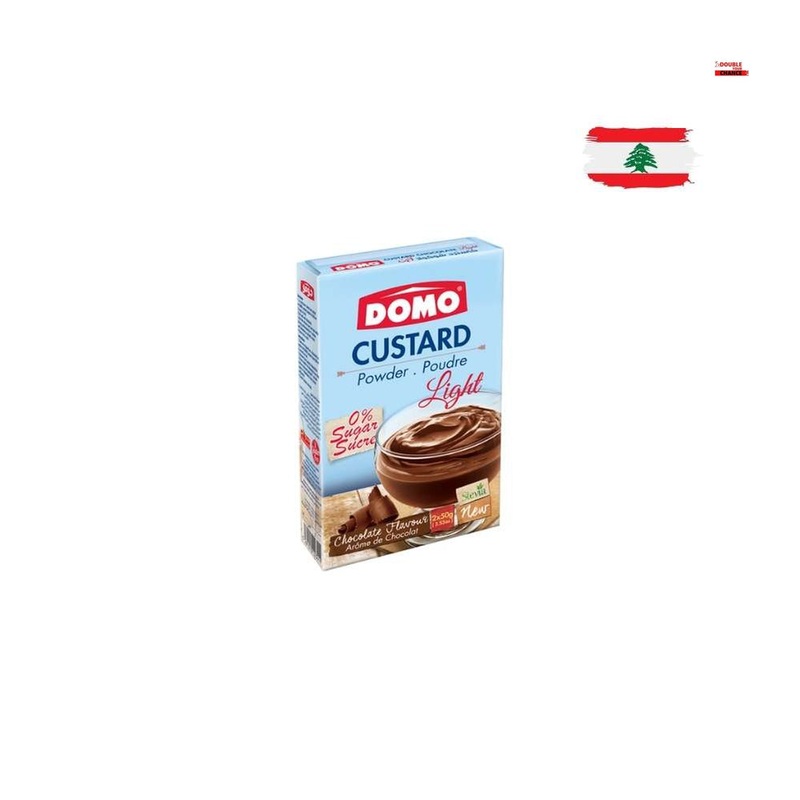 Domo Custard Powder Chocolate Flavour Light 2x50g | Domo In Lebanon