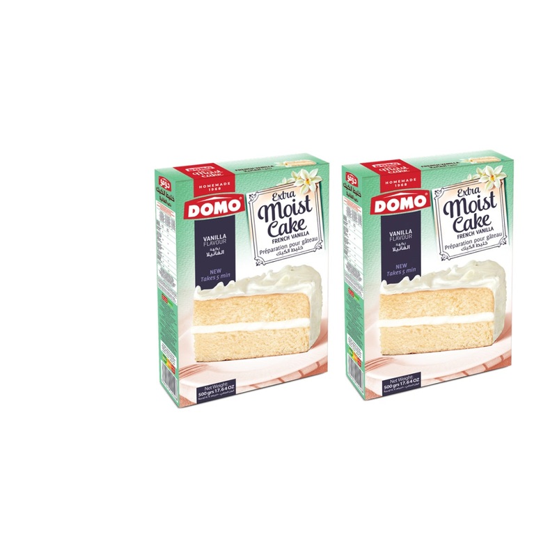 Domo Extra Moist Cake French Vanilla Flavour 500g*2