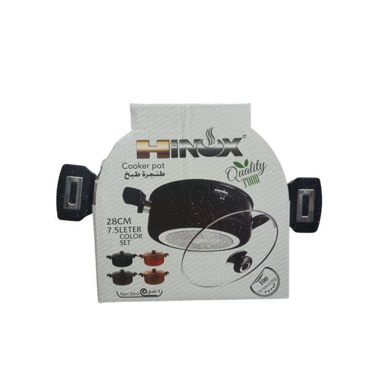 Hinox Black Granite Non-stick Cooking Pot 7.5L 28cm