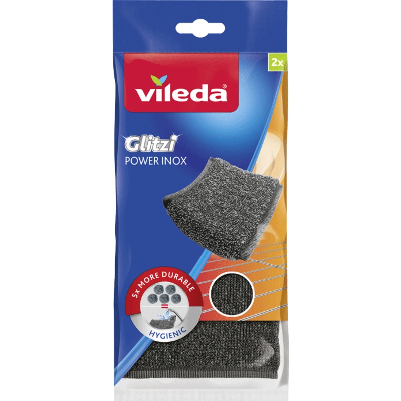 Vileda Glitzi Power Inox Metallic Scouring Pad 2Pieces | Vileda In Lebanon