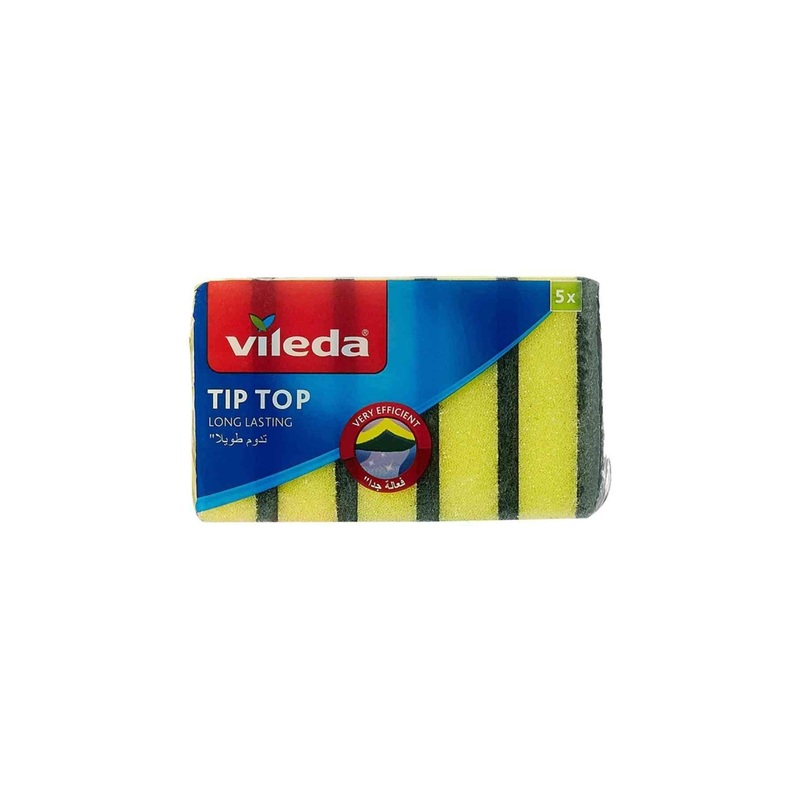 Vileda Tip Top Long Lasting Scouring Pads 5 Pieces | Vileda In Lebanon