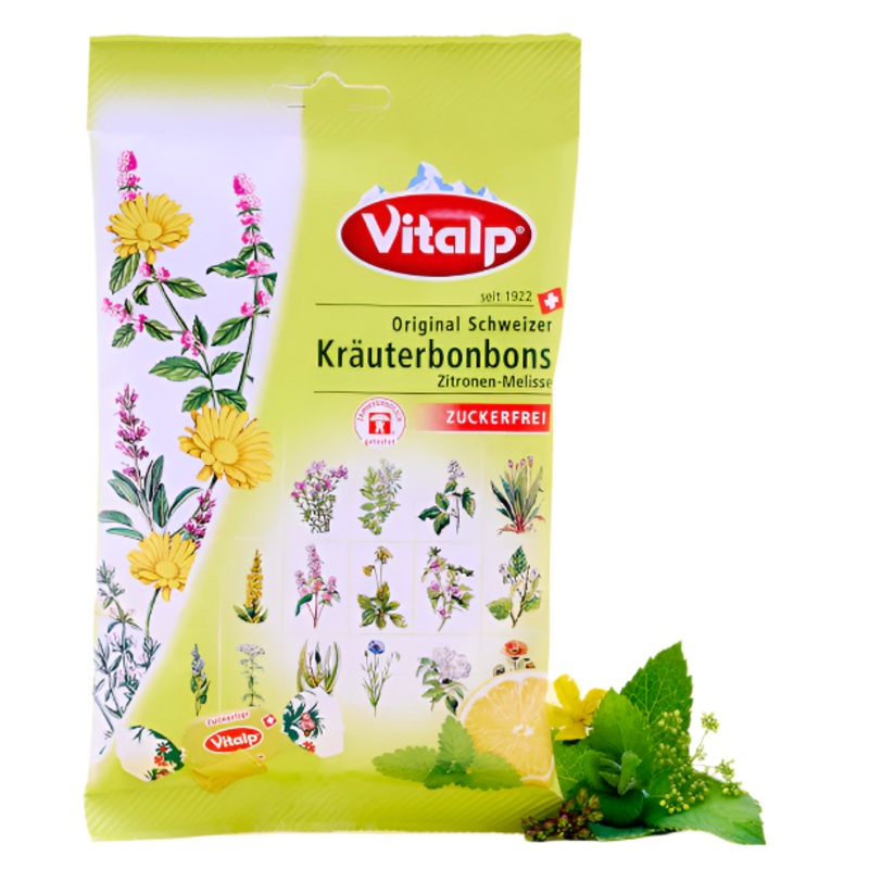 Vital Herbal Candies Lemon Balm Sugar-Free (20 Pcs) 75g