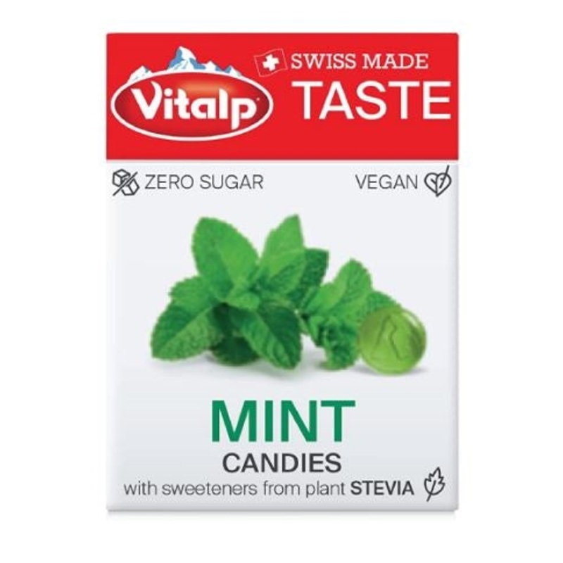 Vital Taste Mint Hard Candies – Sugar Free & Vegan 25g