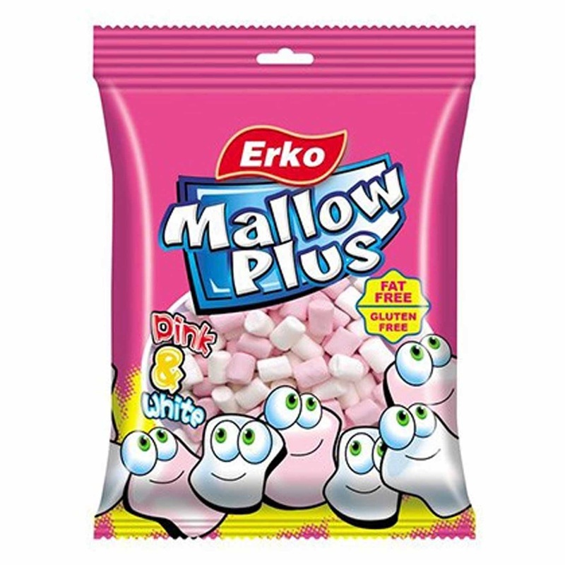 Erko Mallow Plus Pink and White Mini 100g | Erko In Lebanon