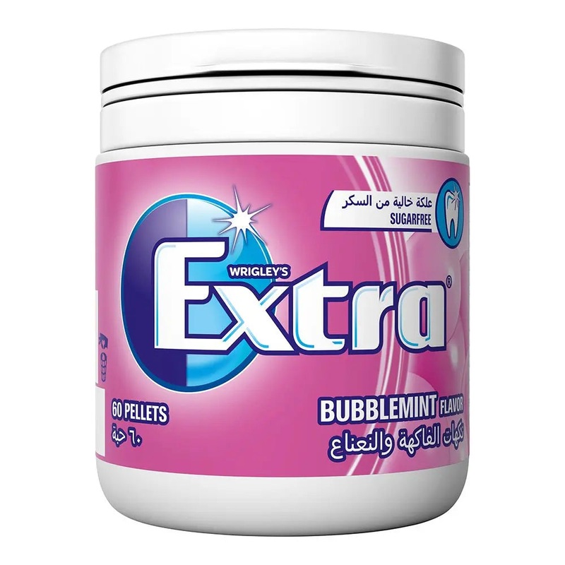 Extra Gum Bubblemint flavor Sugar Free 60 Pieces 84g