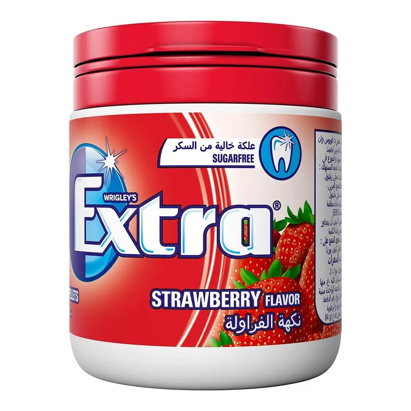 Extra Gum Strawberry flavor Sugar Free 60 Pieces 84 G