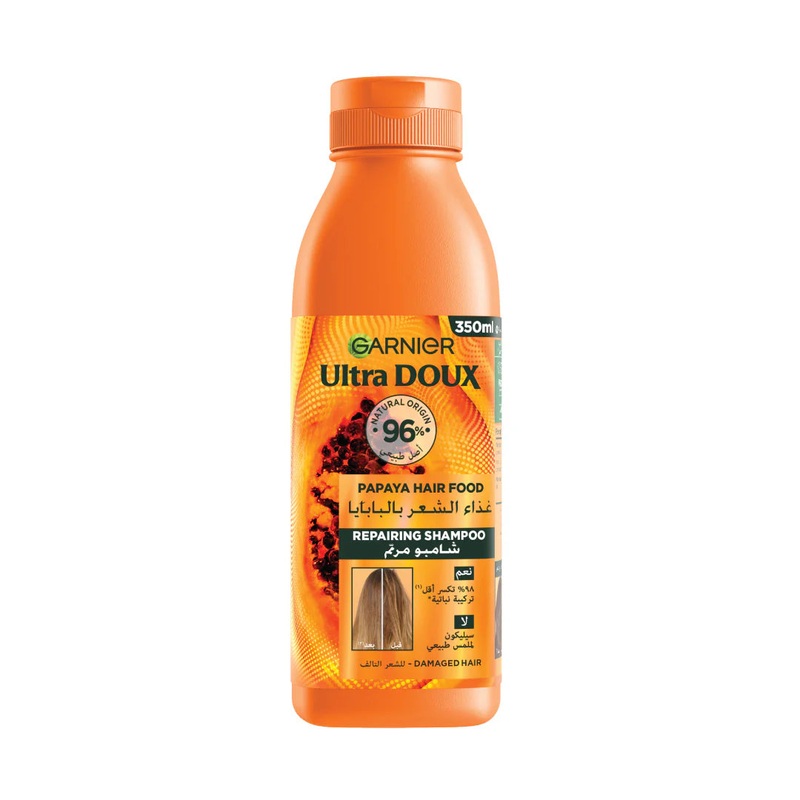 Garnier Ultra Doux Repairing Papaya Hair Food Shampoo for Damaged Hair 350ml