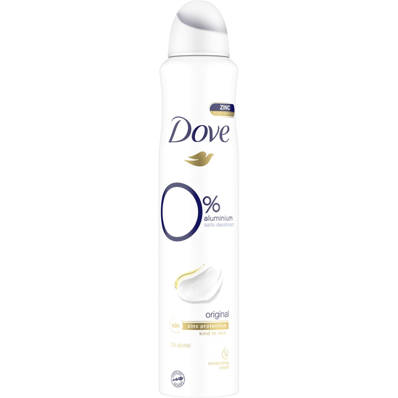 Dove 0% Aluminum Salt Original Spray Deodorant 150ml