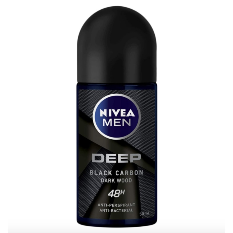Nivea Men Deep Black Carbon Dark Wood Roll-on 50ml | Nivea In Lebanon