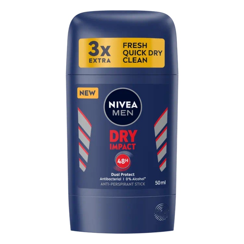 Nivea Men Dry Impact 48H 3 In 1 Anti-Perspirant Stick 50ml | Nivea In Lebanon