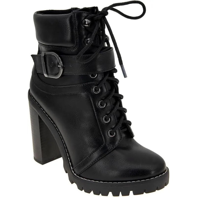 BCBGeneration Women’s Padina Combat Black Boots