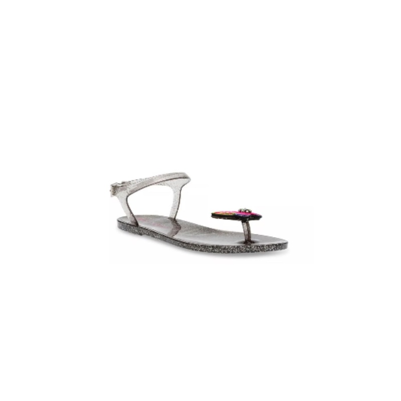 Betsey Johnson Women’s Black Tabby Glitter Flat Jelly Sandals | Betsey Johnson in Lebanon