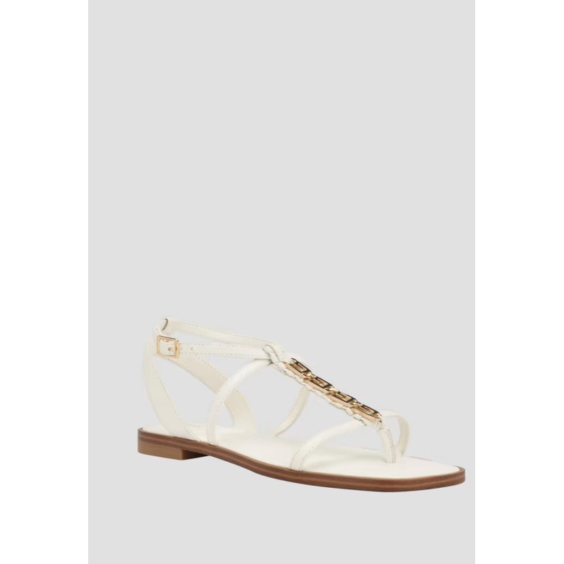 Guess Women Raima Branded T-Strap Flat Sandals