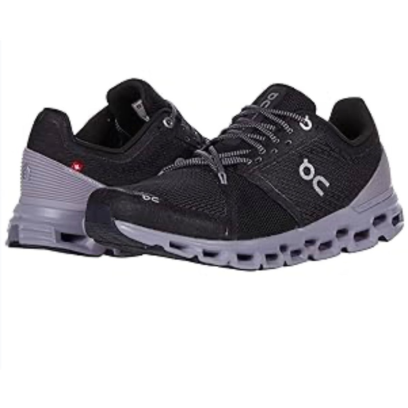 On Cloudstratus Women Black/Lilac Running Shoe