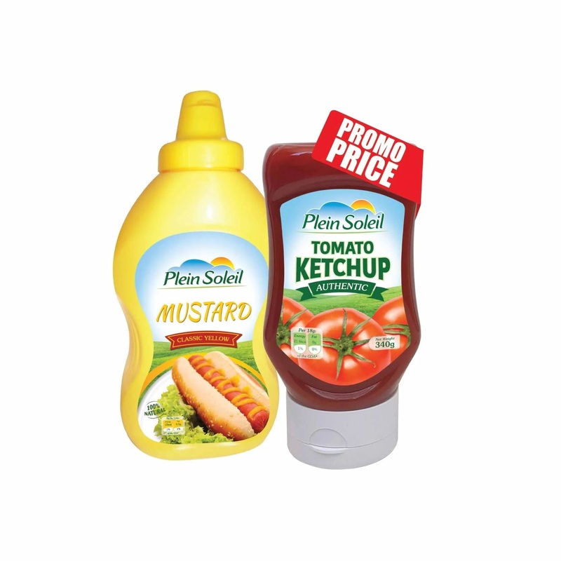 Plein Soleil Mustard 397g +Plein Soleil Tomato Ketchup 340g (Promo Price) | Plein Soleil In Lebanon