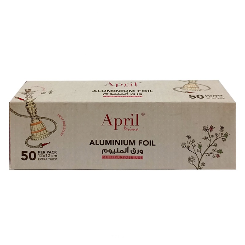 April Hooukah Roll Aluminium Foil 50 Sheets