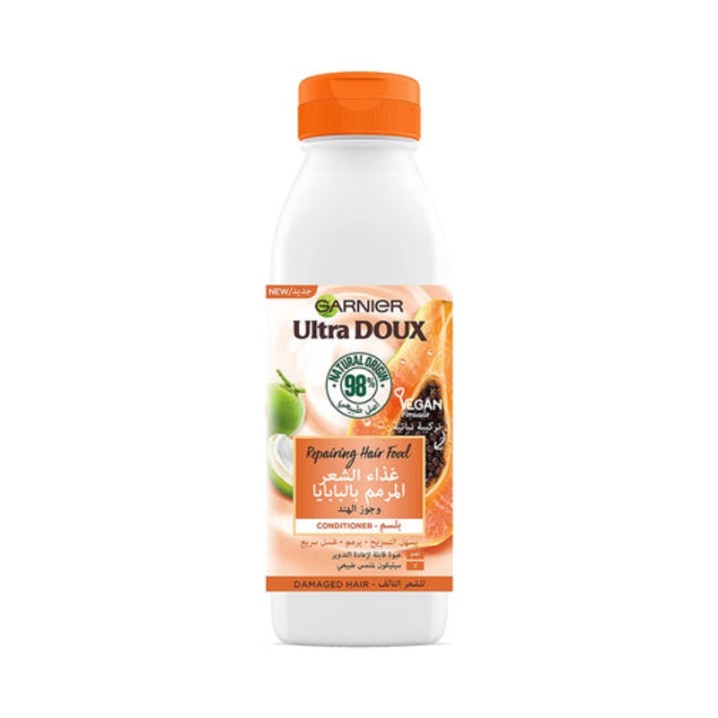 Garnier Ultra Doux Repairing Papaya Hair Food Conditioner for Damaged Hair 350ml| Garnier In Lebanon