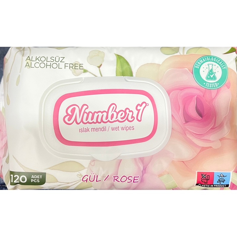 Number 1 Rose Wet Wipes 120 Pcs | Number 1 In Lebanon