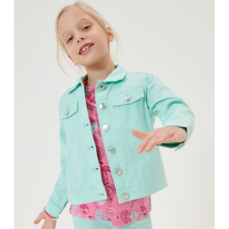 Sinsay Girl’s Light Green Denim Jacket ANFK355