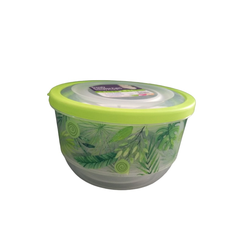 Ucsan Plastik Trendy Round Colored Elegant Food Saver With IML Design (3PCS) M-1427