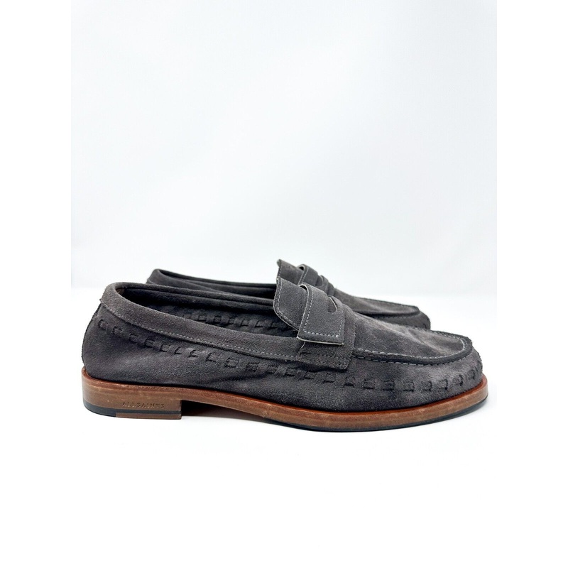 AllSaints Men’s Sammy Slip On Penny Loafers Grey