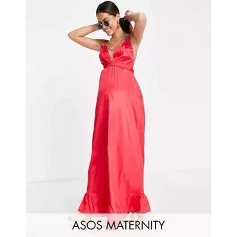 ASOS Design Maternity Women’s Raspberry Dress ANF1817
