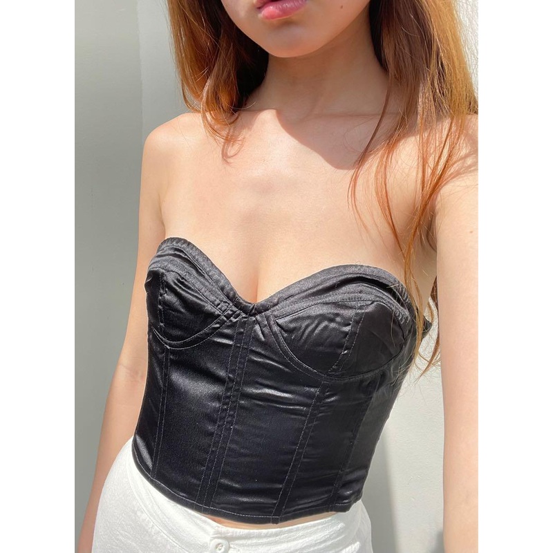 Asos Design Women’s Black Corset Top ANF638