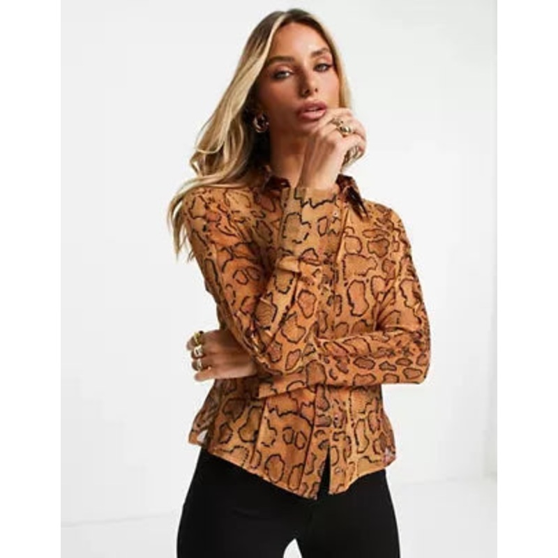 ASOS DESIGN Women’s Brown Shirt ANF1598