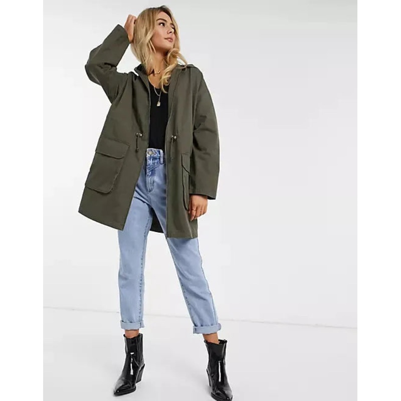 Asos Design Women’s Khaki Coat ANF1683