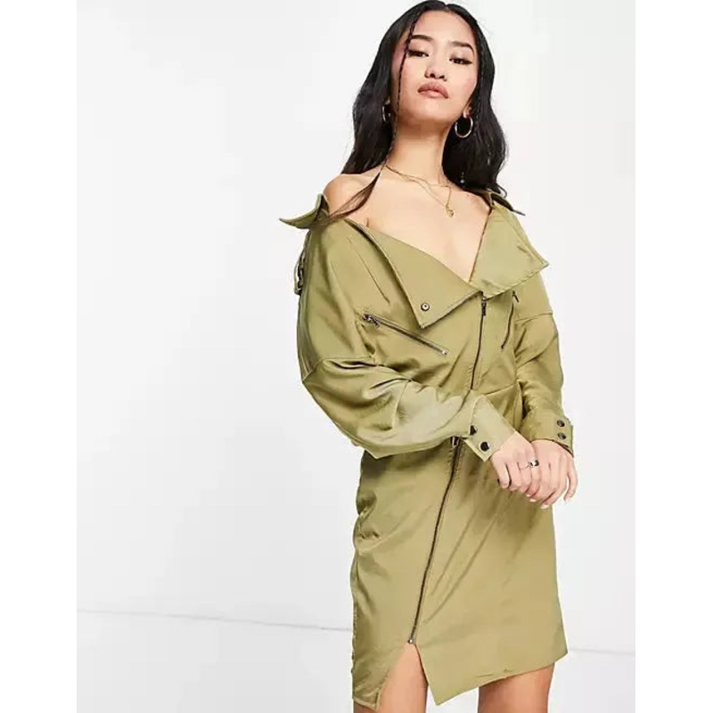 Asos Design Women’s Khaki Dress ANF1827