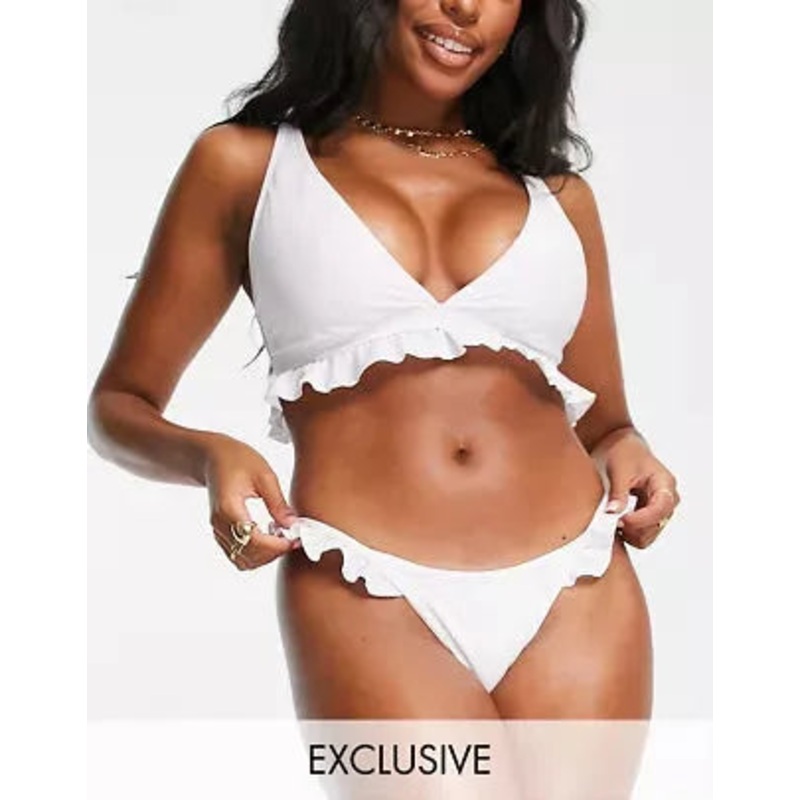 Asos Design Women’s White Bikini Top ANF2089