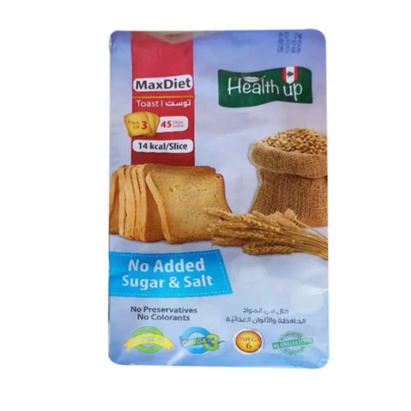 Health Up Toast Max Diet No Added Sugar & Salt 360g | Health Up In Lebanon