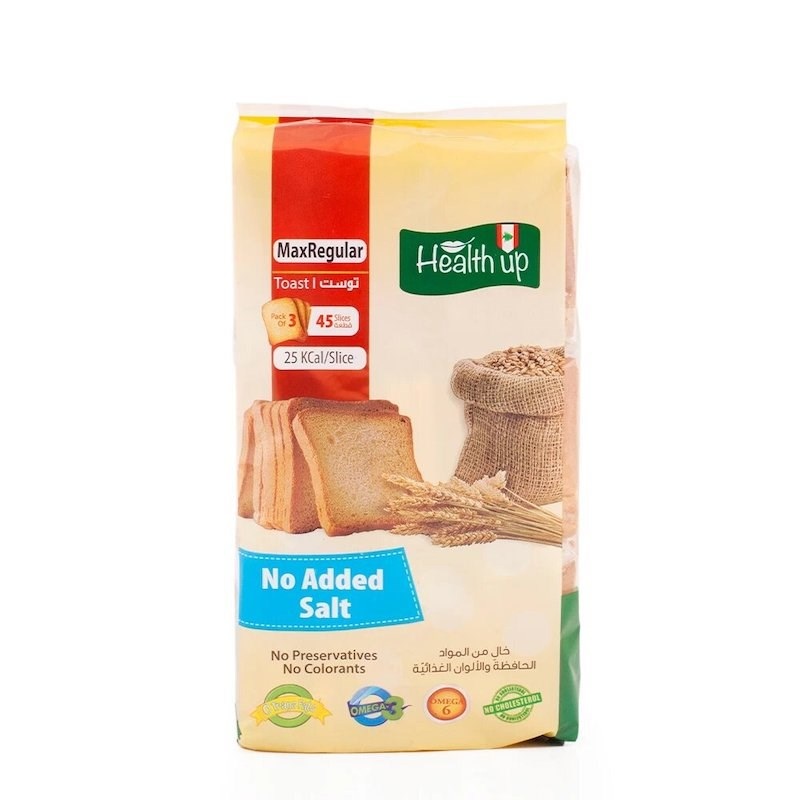 Health Up Toast Max Regular No Added  salt 360g | Health Up In Lebanon