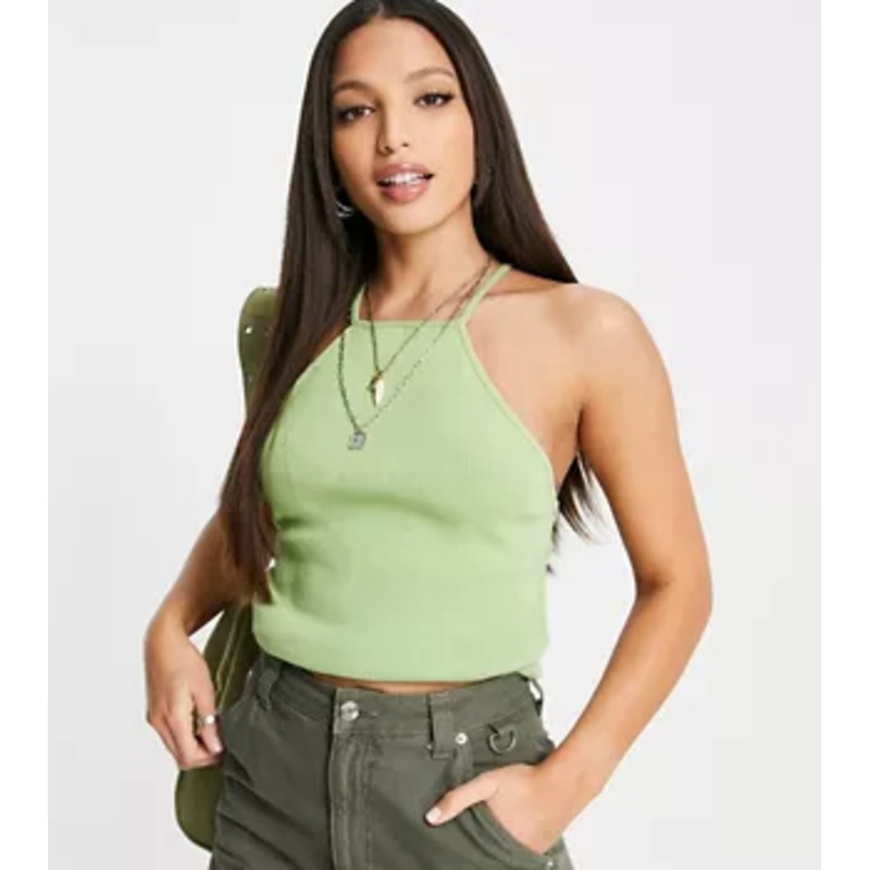 Topshop Women’s Green Blouse ANF1417